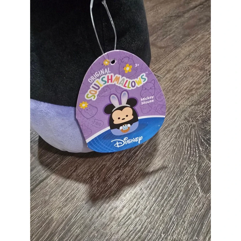 Disney Squishmallows Mickey Mouse Easter Bunny Ears 8 Inch Plush Kellytoy NWT